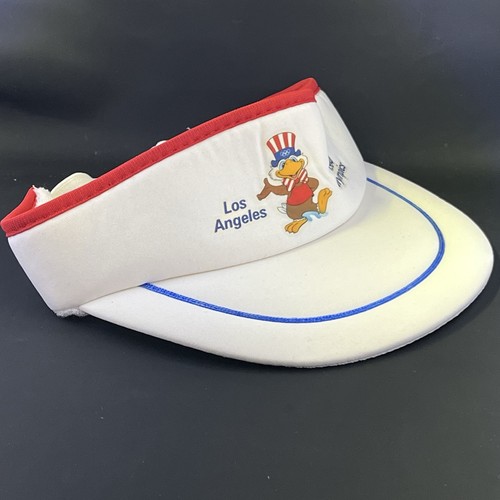 Rare Vintage 1984 Los Angeles Olympics Sun Visor Hat Cap BALD EAGLE Mascot - Picture 3 of 5