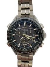 Seiko Solar Watch Analog Stainless Steel Black SLV 8X82-0AB0-1