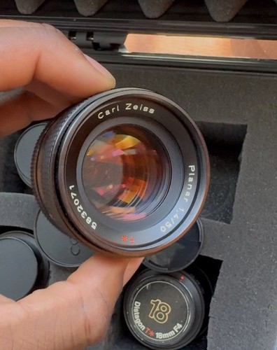 Contax Zeiss T* AEG 5 Lens Set 18 25 35 50 85 with Case Well Taken Care Of - Picture 3 of 11