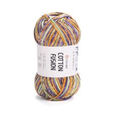 Cotton Fusion   100 Cotton Multicolor Yarn for Knitting Crochet   Soft Ligh...