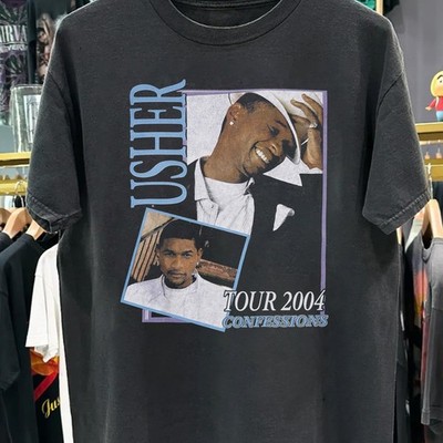 Aged 2004 Usher Confessions Tour Washed T-Shirt Black XXL