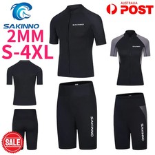 SAKINNO Men Women Wetsuit 2mm Neoprene Diving Jacket Pants Swim Surfing Scuba AU