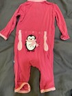 Kickee Pants Bamboo Penguin Coverall With Snaps Winter Holiday Pink 0-3 Months — photo 1