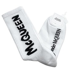 ALEXANDER MCQUEEN-NWT Cotton Logo Socks, Size-Medium