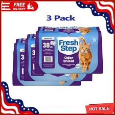 3 Pack Fresh Step Multi-Cat Clumping Litter with Febreze, 38 lb