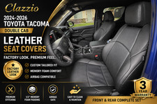 Clazzio Custom Leather Seat Covers For 2024-2026 Toyota Tacoma Double Cab