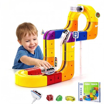 3D Infinity Track Set, Magnetic Train for Toddlers Ages 3-6, Flexible & Build...