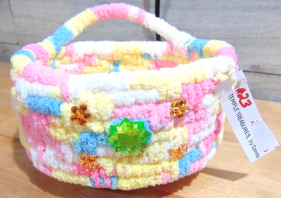 Temple Treasures by Sandy Multi Colors Hand Wrapped Easter Basket #23