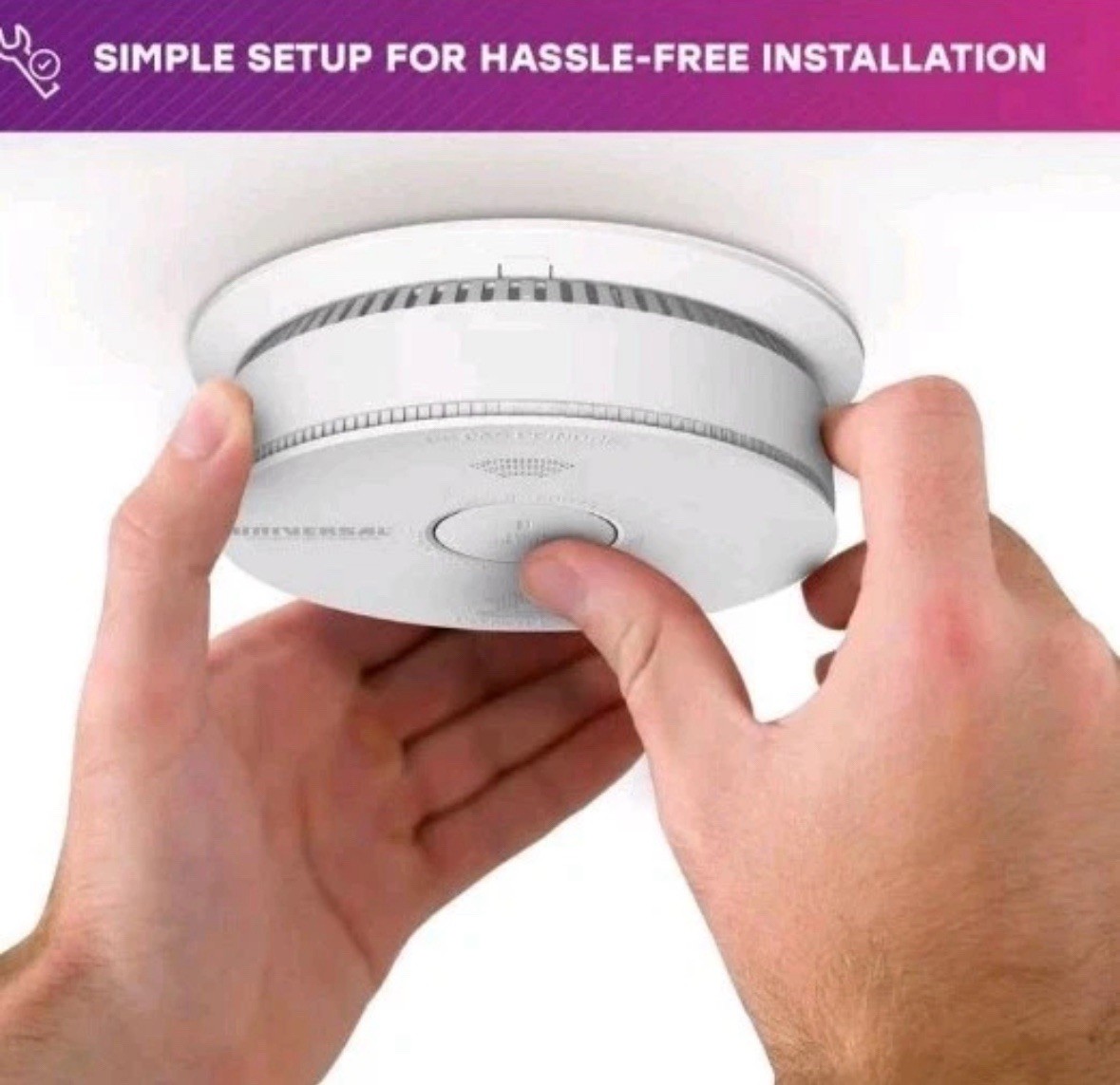 USI 10-Year Battery 3-in-1 Smoke Fire and Carbon Monoxide Detector w/Voice Alarm