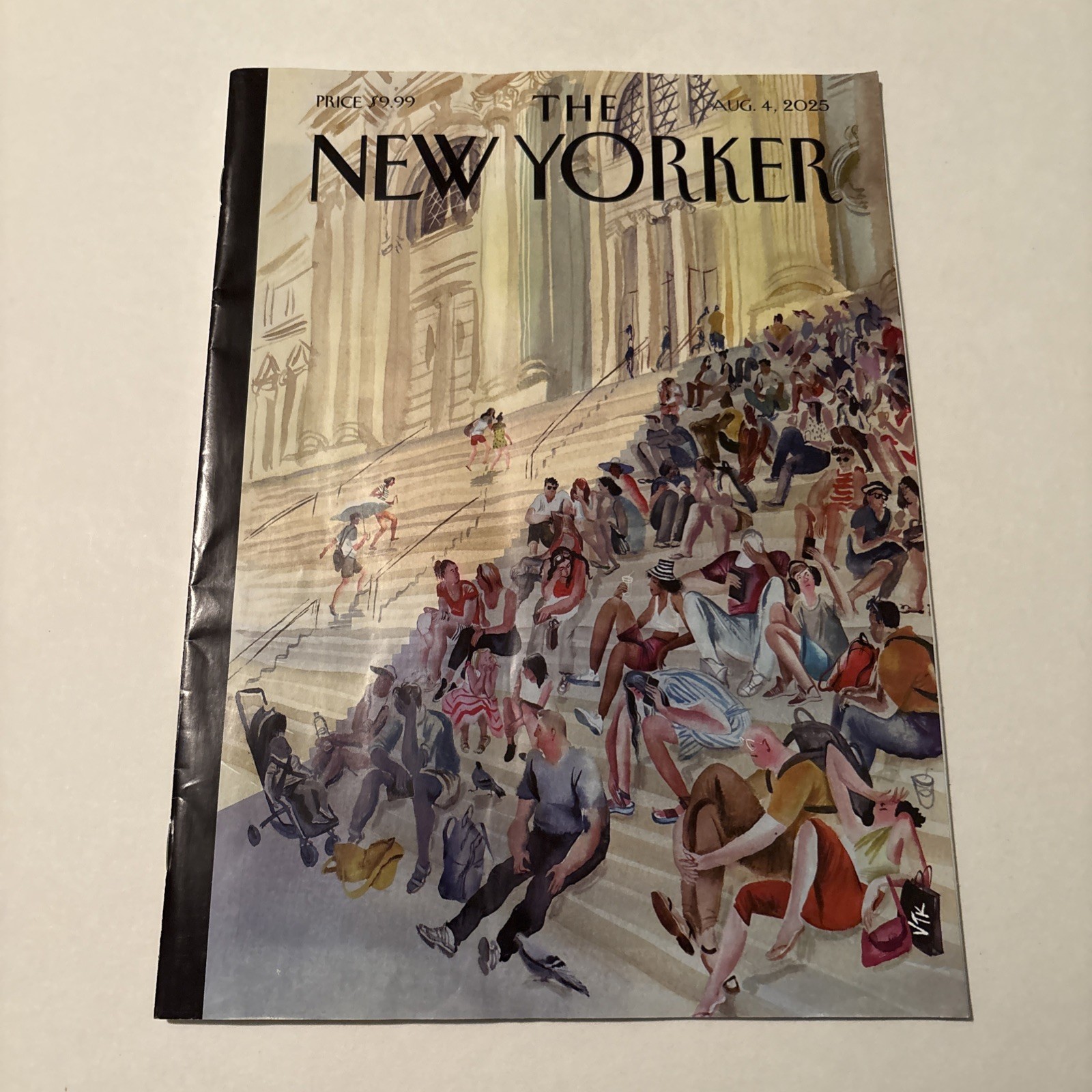 The  New Yorker Magazine, August 11, 2025  Cover Chiaroscuro At The Met.
