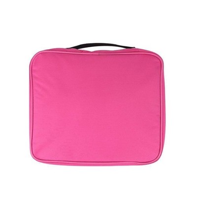 Portable Travel Makeup Bag Handled Cosmetic Storage Pouch Pink