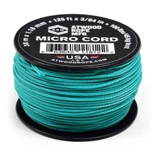 Teal 1.18Mm Micro Cord Rope 125Ft Lightweight Strong Uv Resistant Outdoor Use