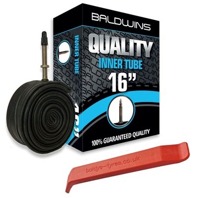 Baldwins 16 x 2,20 Fahrradschlauch Presta French Valve + GRATIS REIFENHEBEL