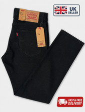 LEVI'S GENUINE 511 EASE COMFORT STRETCH SLIM FIT BLACK DENIM JEANS ALL SIZES NEW