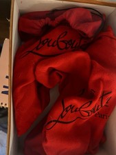 Christian Louboutin Women s Red Suede Pointed Toe Stiletto Pumps EU 37 US 6.5