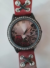 Damenuhr Steampunk mit Rosenmuster