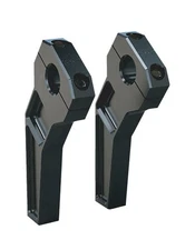 Todds Cycle Risers Pullback 1" Bar Clamping 6" Rise Black TD-R12-06B Harley