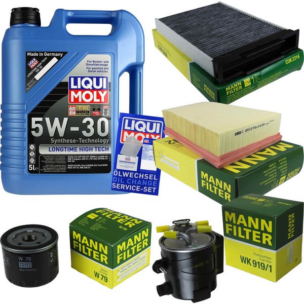 Inspektionspaket 5L Liqui Moly Longtime 5W-30 FüR Renault Megane II Kombi 1.5-image