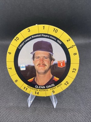 1989 Cadaco All-Star Game 3.5  Disc Glenn Davis Houston Astros First Base