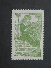Vignette Art nouveau Exposition Internationale St Josse Bruxelles Belgique 1906
