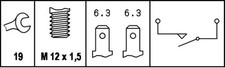 Schalter für Rückfahrlicht 6ZF 004 842-001 HELLA für AUSTIN VW