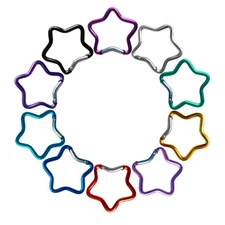 Star-Shaped Carabiner Clip Compact Aluminum Key Holder Sturdy Rust-Proof Thrifty