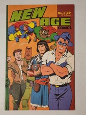 New Age Comics #1 1985 Fantagraphics Books 1st TMNT in Color on back cover