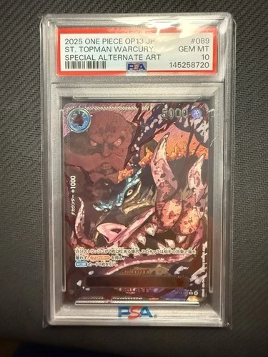2025 PSA 10 One Piece Japanese ST. Topman Warcury Special Alt Art OP13-089