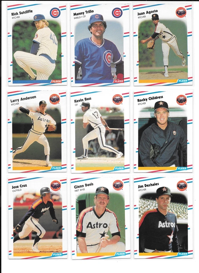 1988 Fleer Baseball Trading Cards / You Choose #s 401 - 550 / mb52 - Image 4 of 4