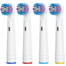 Replacement Toothbrush Heads for Oral-B, 4 Pack 1 Count Pack of 4 , White