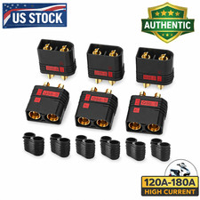 3 Pairs QS8-S Anti-Spark Connector Set Male And Female for RC Lipo Battery 8MM