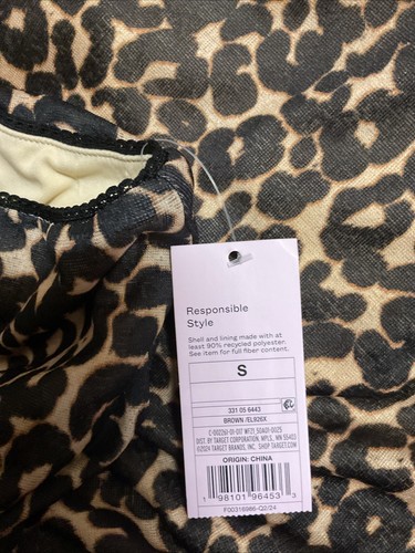 🏯 Wild Fable Leopard print mini skirt Size SMALL🆕 - Picture 6 of 6