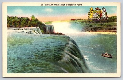 Vtg Postcard Niagara Falls New York Waterfall View Prospect Point USA Unposted