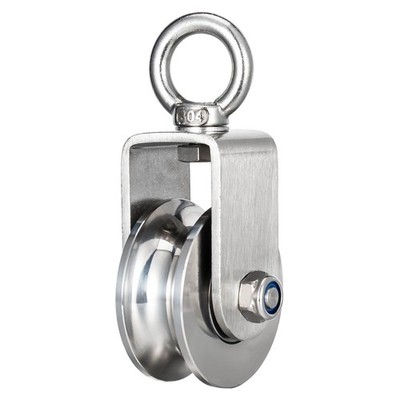 Heavy Duty Cable Pulley Wheel Swivel Block Stainless Steel 1800lb Load