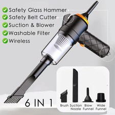 6 IN 1 Cordless Car Vacuum Cleaner Wireless Handheld Portable Mini Hoover