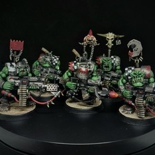 Warhammer 40k Orks 5× Ork Nobz w/ Kombi Weap...