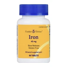 Iron Slow Release 45 Mg 60 Tabs By Foster And Thrive