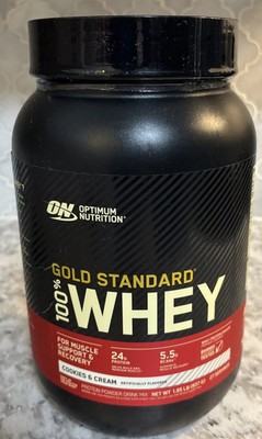 Optimum Nutrition Gold Standard 100% Whey Protein Cookies & Cream 1.85lb 10/2025