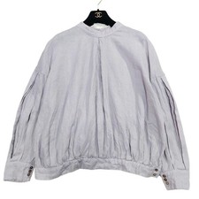 Nest Robe Washable Linen Blouse with Tuck  Gathered Details -Lavender, Used  Sh