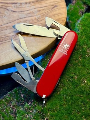 Vintage ZWILLING J.A. Henckels Multi Tool Pocket Knife Red NOS Germany Boxed