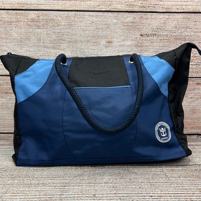 Royal Caribbean Crown & Anchor Society Blue Black Rope Handle Nylon Tote Bag NEW