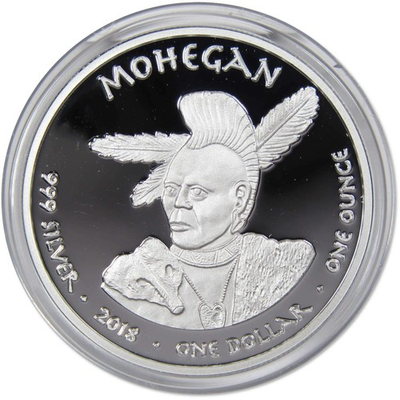 #ad 2018 Native American Jamul Mohegan Sperm Whale 1 oz .999 Fine Silver $1 Proof $99.99