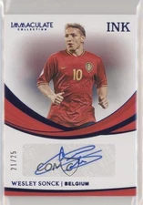 2018-19 Panini Immaculate INK Sapphire /25 Wesley Sonck #I-WSO Auto