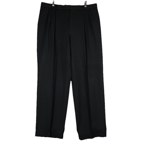 Givenchy, Pantaloni eleganti vintage Givenchy Monsieur pieghettati uomo 38R 38x31 neri larghi