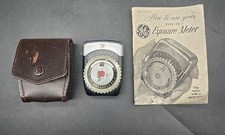 Vintage GE General Electric PR-1 Exposure Meter w/ Leather Case Manual Made...