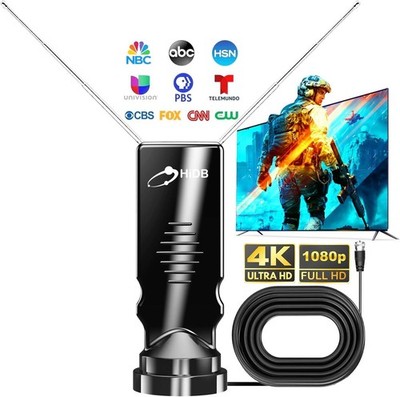 Antena HDTV para Smart TV Interior, Canales HD gratuitos alta recepción 1080p