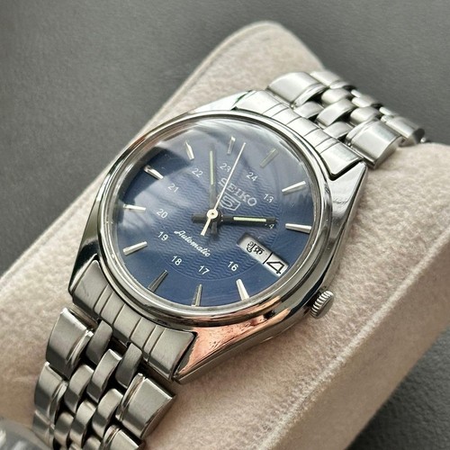 Seiko 5 Wave Dial Blue Calendar Automatic 6309-7000