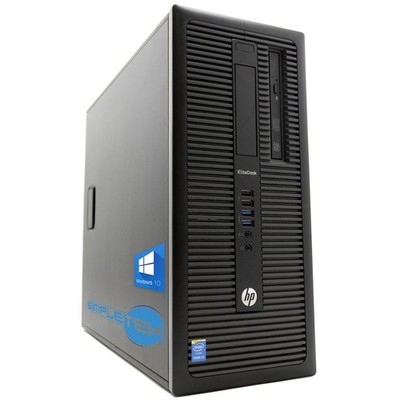 HP 800 G1 I3 4130 3.40GHZ 16GB 240GB 1GB GPU GT710 WIN 10 Desktop Tower RS232