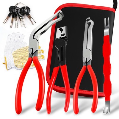 Automotive Electrical Disconnect Pliers Set with Storage Box, 4-Piece Connect...