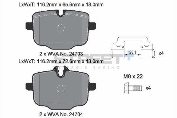 BremsbeläGe Bmw 5 Touring (F11) 518 D Baujahr 07/13-02/17 Kw 100 Ps 136 - Pagid-image